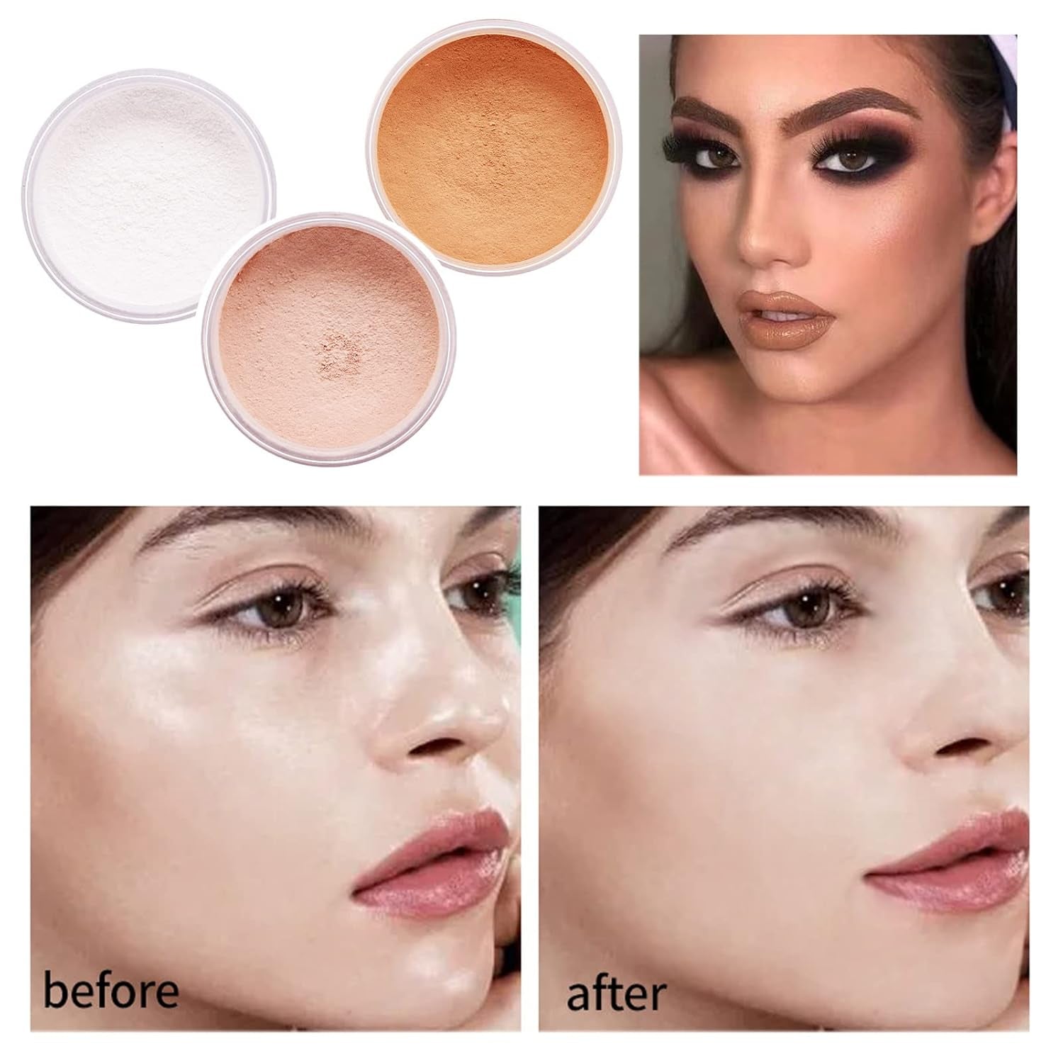 Loose Face Powder, Oil Control Face Pressed Powder,Loose Baking Face Setting Powder Makeup, Natural Matte Smooth Setting Powder Long-Lasting Waterproof,8G (02# Pink Complexion)