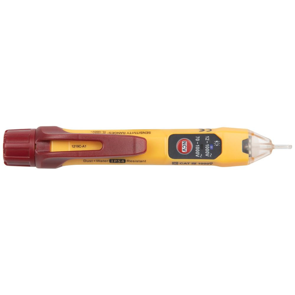 NCVT2PKIT Non-Contact Voltage Tester with Outlet Tester, 12-48V AC or 48 - 1000V AC Dual Range for Broad Application