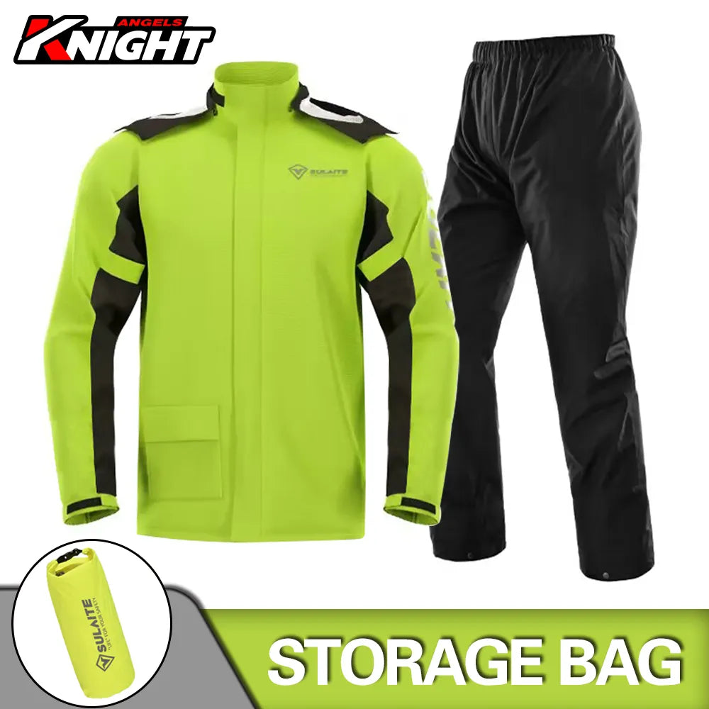 Motorcycle Raincoat Suit Rainstorm Prevention Jacket Pants Camping Hiking Fishing Raincoat Moto Raincoat Motorcyclist Rider Rain